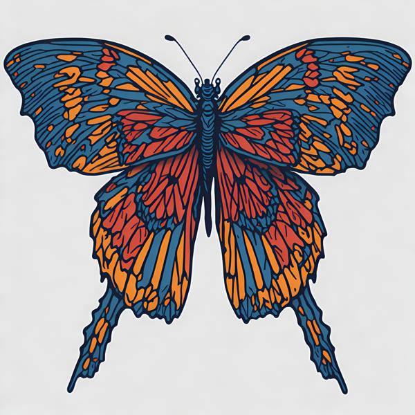 Download image of a vector art of a colorful butterfly.-banrupi