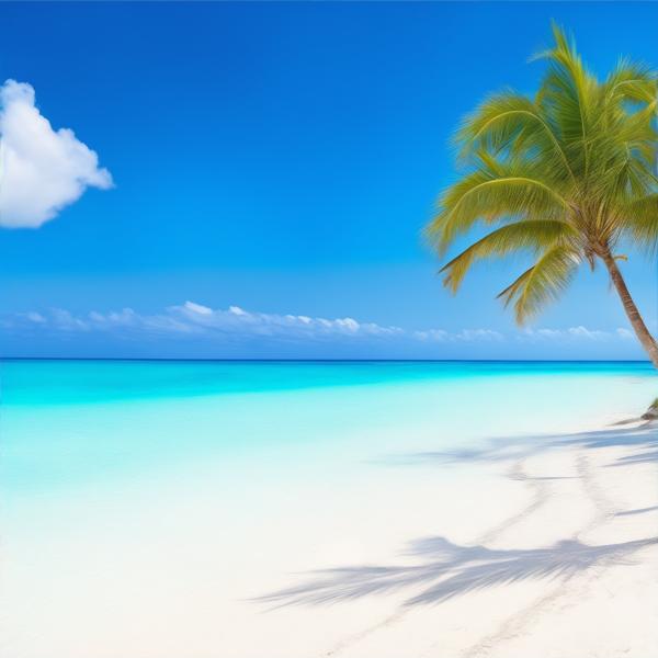 An image of a Tranquil Beach Scene with Crystal clear Water-banrupi