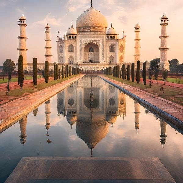 A beautiful image of The Seven Wonder of world Taj Mahal-banrupi