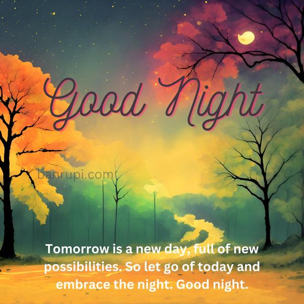 Download Good Night image features a beautiful Scene by a dark blue sky-banrupi