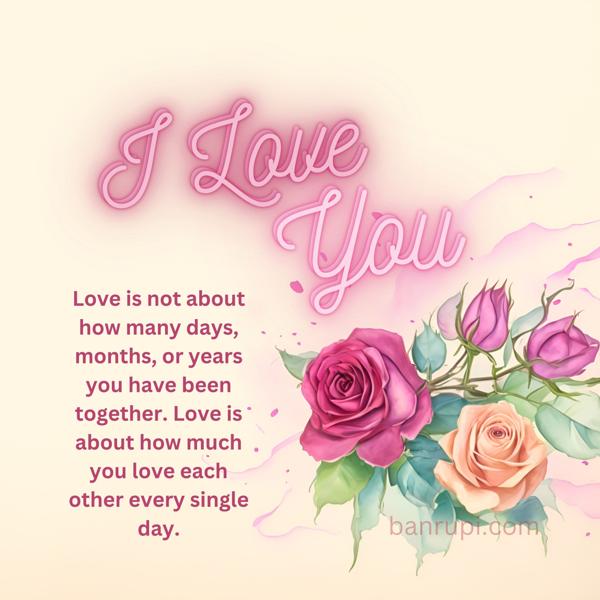 Download I Love You image with beautiful roses-banrupi